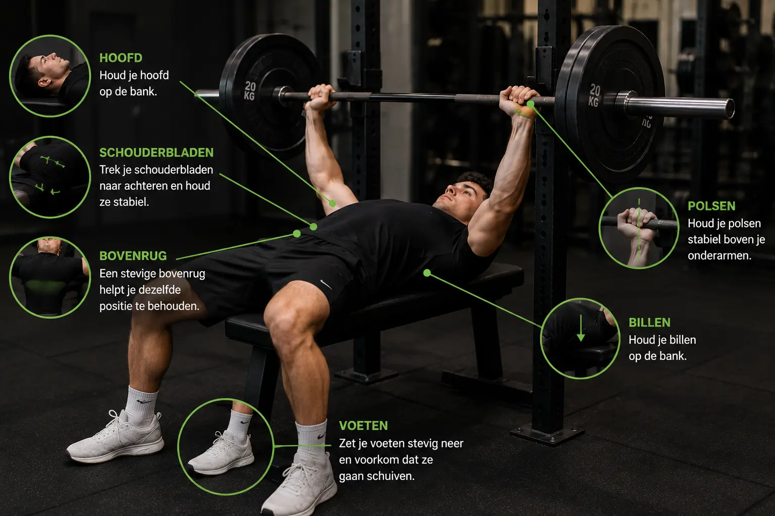 Wat is de juiste bench press houding